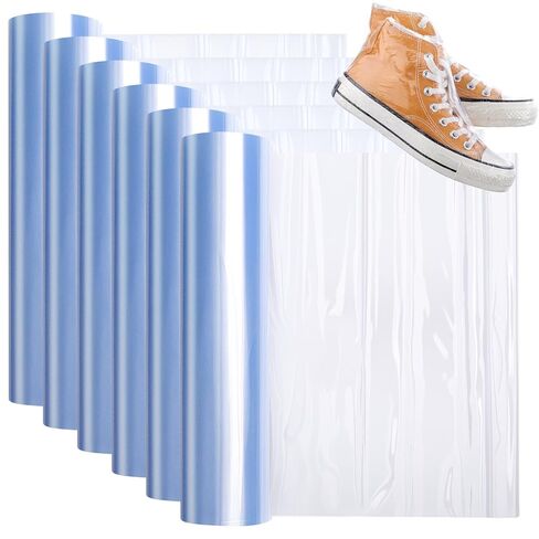 Kathfly 300 Pcs Shoe Shrink Wrap Bags Bulk 11x19 Inch Sneaker Wrap Bags PVC Heat Shrink Plastic Large Shoes Protector for Men Women Shoe Storage Bag Effectively Avoid Sole Yellowing and Keep Dust Away in Saudi Arabia