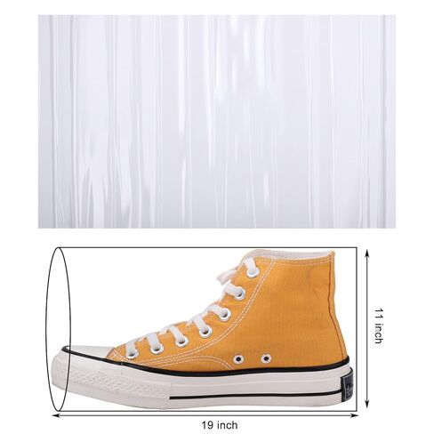 Kathfly 300 Pcs Shoe Shrink Wrap Bags Bulk 11x19 Inch Sneaker Wrap Bags PVC Heat Shrink Plastic Large Shoes Protector for Men Women Shoe Storage Bag Effectively Avoid Sole Yellowing and Keep Dust Away in Saudi Arabia