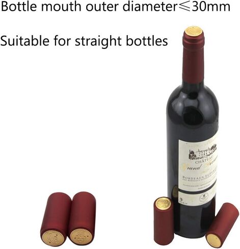 Heat Shrink Capsules, 100 Pcs Wine Brewing Caps Matte Surface Oriental Red For Professional and Home Use in Kuwait