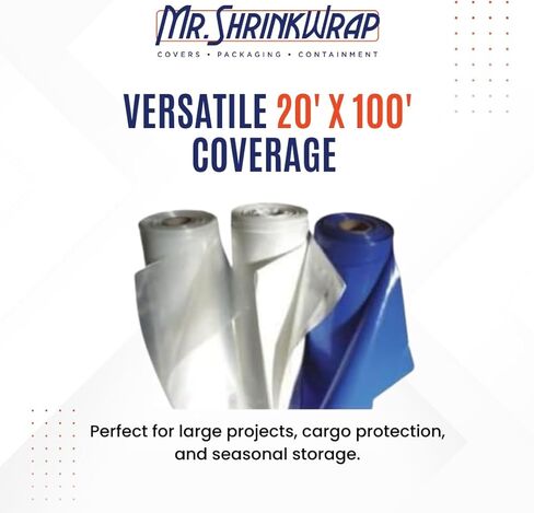 20' x 100' 6 Mil White MSW Brand Shrink Wrap in Kuwait