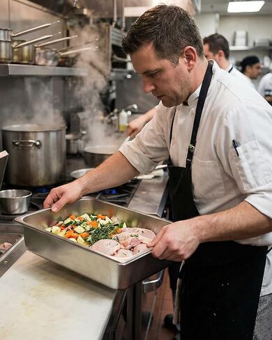 Stainless Steel Commercial Bus Tubs, 2 Pack 12 Liter Stainless Steel Dish Pan Commercial Bus Tubs Food Storage Container for Catering, Marinating, Dishwashing in Kuwait