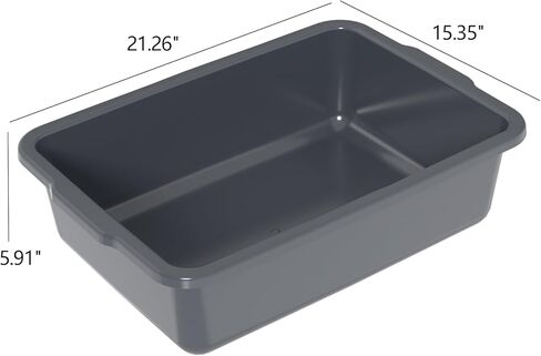 4 عبوات من صناديق الحافلات التجارية سعة 24 لترًا (6.3 جالونًا)، صناديق بلاستيكية كبيرة للمطاعم والمطبخ، باللون الرمادي in Kuwait