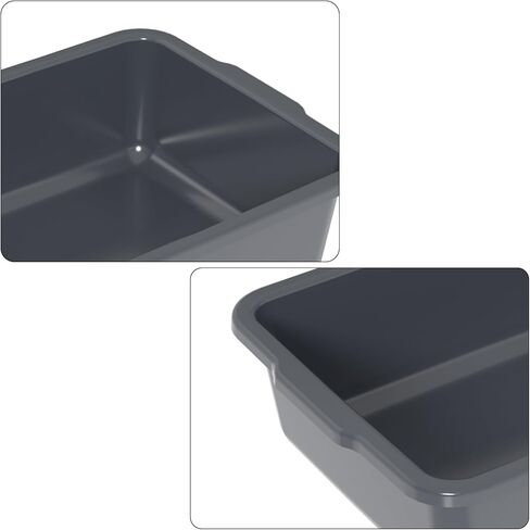 4 عبوات من صناديق الحافلات التجارية سعة 24 لترًا (6.3 جالونًا)، صناديق بلاستيكية كبيرة للمطاعم والمطبخ، باللون الرمادي in Kuwait