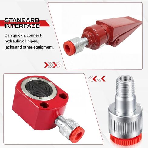 Fumete 2 Pack 1/4" Hydraulic Connect Coupler, 4 and 10 Ton Female Side Replacement Fittings, High Pressure Leak-free for Auto Body Frame Repair in Saudi Arabia