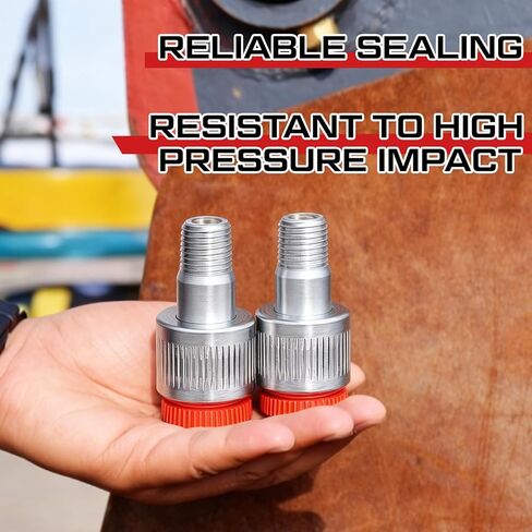 Fumete 2 Pack 1/4" Hydraulic Connect Coupler, 4 and 10 Ton Female Side Replacement Fittings, High Pressure Leak-free for Auto Body Frame Repair in Saudi Arabia
