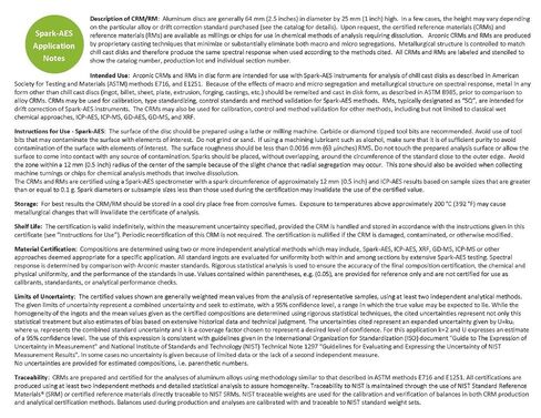 Aluminum Certified Reference Material for Single Element Zinc in 7072 Alloy, ZN-4 in Kuwait