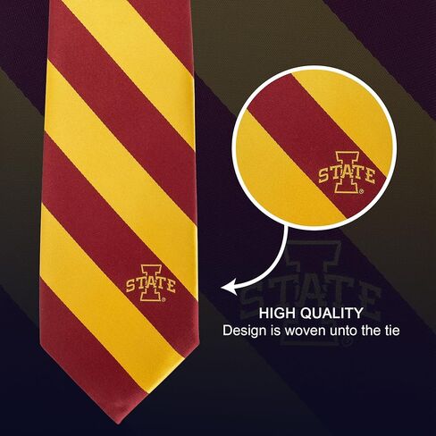 Desert Cactus Iowa State University Neck Tie ISU Cyclones 100% Polyester Necktie with Logo, Officially Licensed (Style A) in Saudi Arabia