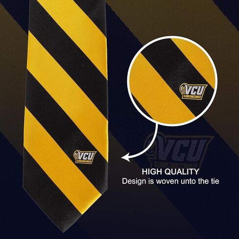 ربطة عنق من Desert Cactus Virginia Commonwealth University VCU Rams 100% بوليستر مع شعار، مرخصة رسميًا (النمط A) in Saudi Arabia