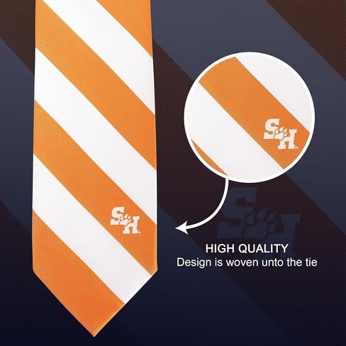 Desert Cactus Sam Houston State University Neck Tie SHSU Bearkats 100% Polyester Necktie with Logo, Officially Licensed (Style A) in Saudi Arabia