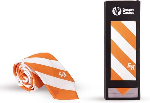 Desert Cactus Sam Houston State University Neck Tie SHSU Bearkats 100% Polyester Necktie with Logo, Officially Licensed (Style A) in Saudi Arabia