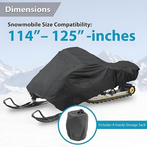 Heavy Duty Snowmobile Cover for Ski Doo MXZ X-RS 850 E-TEC 2022-2024, Waterproof Outdoor UV Resistant Snow Mobile Cover with Straps & Buckles in Saudi Arabia