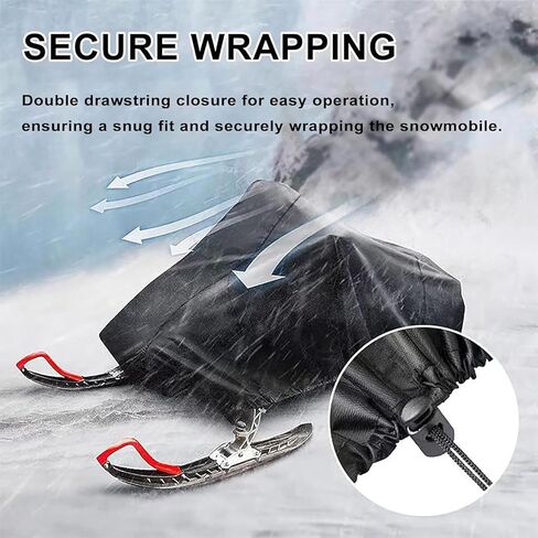 Heavy Duty Snowmobile Cover for Ski Doo MXZ X-RS 850 E-TEC 2022-2024, Waterproof Outdoor UV Resistant Snow Mobile Cover with Straps & Buckles in Saudi Arabia