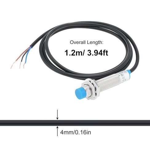 M12 Proximity Sensor Switch LJ12A3-4-Z/BX Detecting Distance NPN NO DC 6-36V 4mm Inductive Proximity Switch in Saudi Arabia