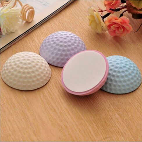 aqxreight Self Adhesive Wall Protector Doorknob Bumper Guard Stopper Golf Ball Style Rubber Anti Collision Mat for Door Handle Wall Protection White Pink Blue Purple in Saudi Arabia