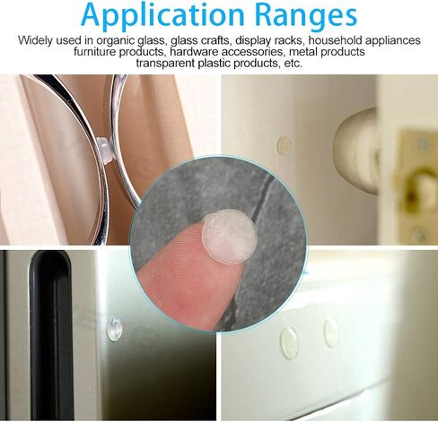 Silicone Bumpers Anti Slip Pads Highly Transparent Self Adhesive Furniture Protectors for Household Appliances and Glass Crafts Transparent 10x3mm 200Pcs in Saudi Arabia