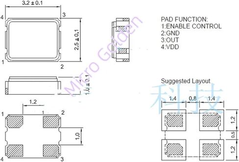 (5pcs) 30M 30MHZ 30.000MHZ 3225 SMD Active crystal oscillator 4PIN OSC 3.2 * 2.5mm Clock Oscillators 30.000M in Saudi Arabia