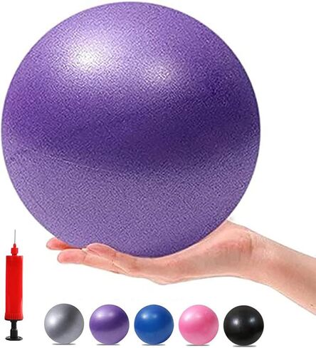 Exercise Pilates Mini Yoga Barre Small for Home Stability Squishy Training Physical Therapy Improves Balance with Pump(Purple, 6 Inch) in Saudi Arabia
