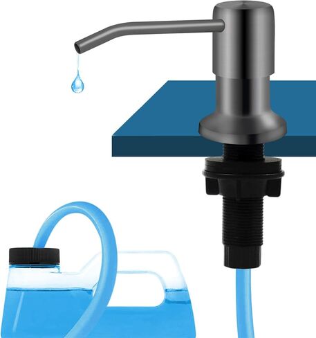 Soap Dispenser for Kitchen Sink, Kichen Sink SoapDispenser, 47" Extension Tube kit, Under Sink SoapDispenser Pump, No Need More Refills, Good Suction Power, Gray in Saudi Arabia