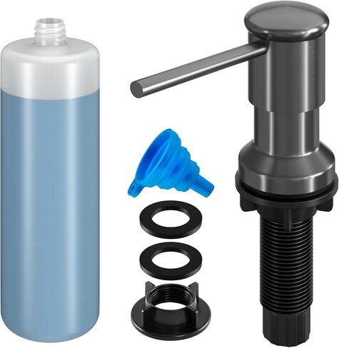 Soap Dispenser for Kitchen Sink, Kichen Sink SoapDispenser, 47" Extension Tube kit, Under Sink SoapDispenser Pump, No Need More Refills, Good Suction Power, Gray in Saudi Arabia