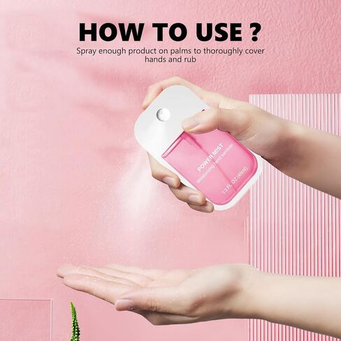 6 Pcs Hand Sanitizer Spray, Portable Power Mist Hydrating Hand Sanitizers Spray for Adults and Kids, 7.8 FL. OZ. Travel Size, 5 Scents in Kuwait