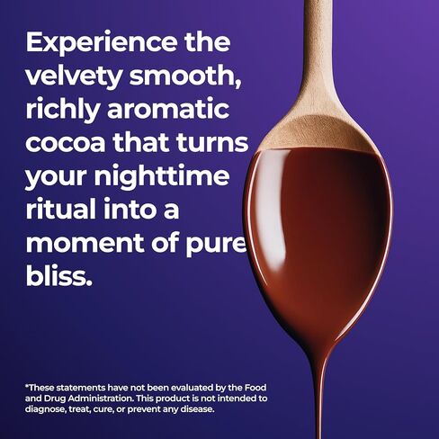 مسحوق الكاكاو الساخن بالفطر مع جليسينات المغنيسيوم، إل-ثيانين، ريشي، تريبتوفان، أشواغاندا إلخ، مكمل الشوكولاتة الساخنة للنوم من أجل الهدوء والاسترخاء والنوم ودعم الإجهاد، قهوة الفطر 7.41 أونصة in Kuwait