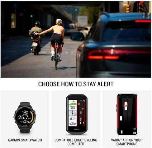Garmin Varia RearVue 820, Advanced Rearview Radar & Tail Light, Enhanced Visibility & Awareness for Cyclists, Advanced Vehicle Tracking & Brake Light w/Wearable4U PowerBank Bundle in Saudi Arabia