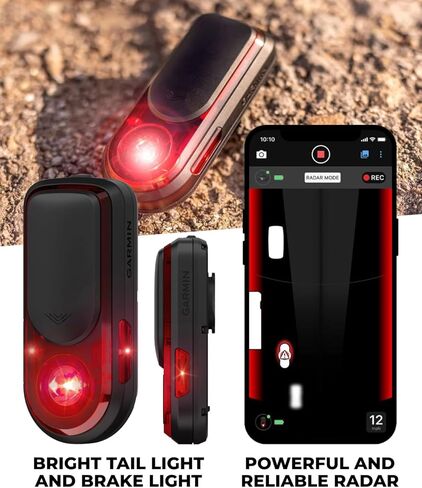 Garmin Varia RearVue 820, Advanced Rearview Radar & Tail Light, Enhanced Visibility & Awareness for Cyclists, Advanced Vehicle Tracking & Brake Light w/Wearable4U PowerBank Bundle in Saudi Arabia