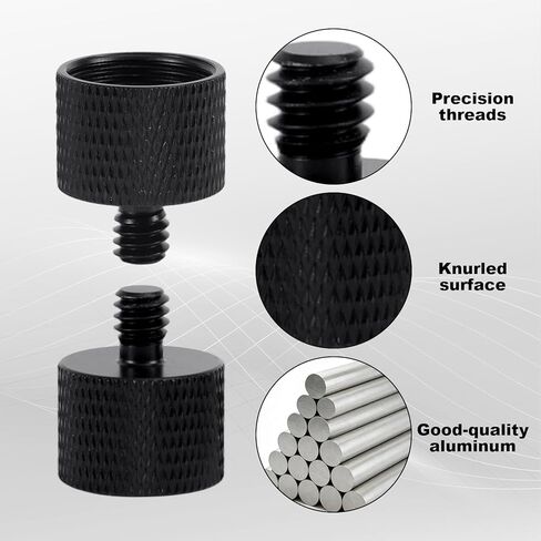 13pcs Microphone Stand Adapter Screws with Extension Tubes, Aluminum Alloy 3/8" to 5/8" & 1/4" Thread Converters Mic Screw Adapter Accessories for Mic Boom Arm Mount Camera Tripod Fill Light in Kuwait