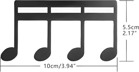 Metal Music Note M-Shaped Book Clip, Sheet Music Stand Clip for Outdoor Performances, Bookmark, Book Piano, Guitar, Violin, Keyboard (Black) in Saudi Arabia