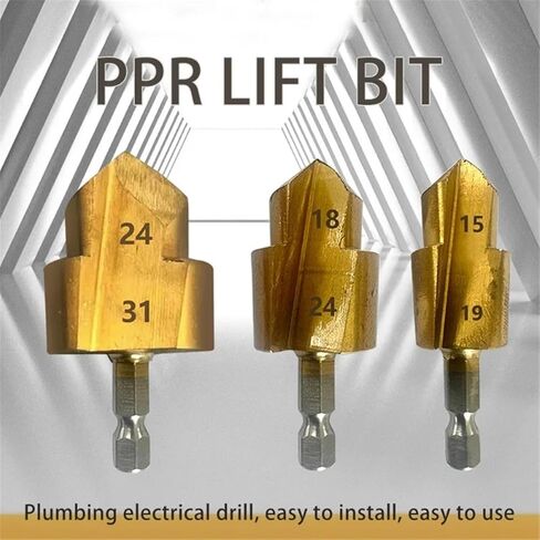 20/25/32mm PPR Pipe Step Drill Set - Hex Handle Hole Opener & Core Expander for Water Pipes(1Pcs 18-24mm) in Saudi Arabia