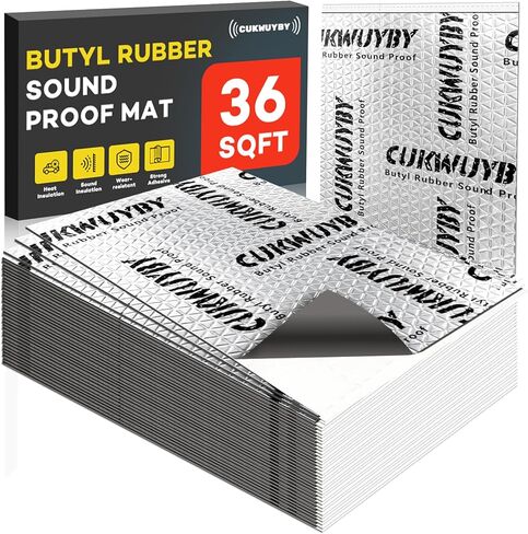 مواد ميتة للصوت للسيارات ، 80 مليون (2 مم) 36 قدم مربع (3.4 متر مربع) حصيرة صوتية مميتة ، ميثاق صوت البوتل ، عزل الضوضاء ومواد التخفيف من الاهتزاز (36 قدم مربع) in Kuwait