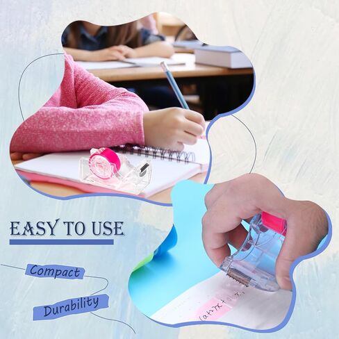 6 شريط تظليل قابل للإزالة مع موزع، شريط ملون شفاف مقاس 0.7 بوصة × 288 بوصة مع موزع صغير قابل لإعادة الملء، أشرطة غير مرئية للمكتب والمنزل والمدرسة (مجموعة واحدة) in Kuwait