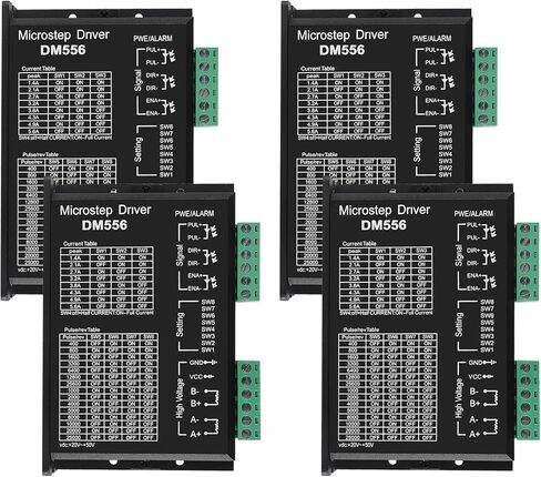 DM556 CNC Digital Stepper Driver - 2-Phase Stepper Motor Controller, 20-50V DC Max 5.6A, 128 Subdivision for Nema 23, 24 and Nema 34 Motors (4pcs) in Kuwait