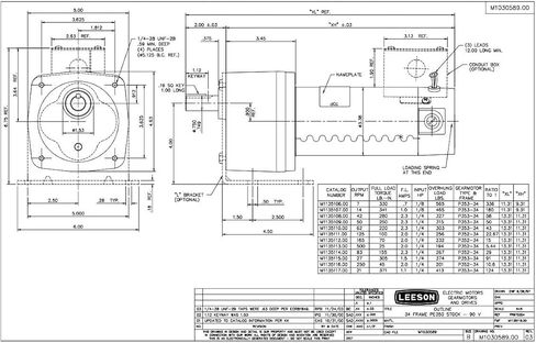Leeson 5:1.500RPM.25LBIN.1/4HP.34DC GEARMOTORS SUB-FHP.90V TENV.CM34D25NZ59B (M1135113.00) in Kuwait