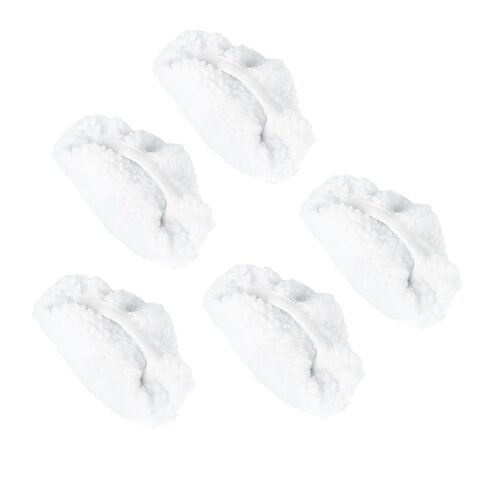 Cabilock 5pcs Polishing Bonnets Pads Wax Applicator Car Waxing and Buffing White and Reusable Woolen Fleece Covers for Scratch Removal and Detailing in Saudi Arabia