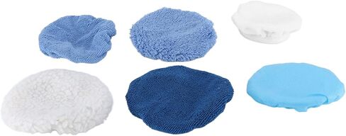 28Pcs Multi Material Buffer Bonnets Set, Coral Fleece Terry Lamb Fleece Non Woven, for Car Furniture Waxing Polishing, Wash Non Shedding in Saudi Arabia