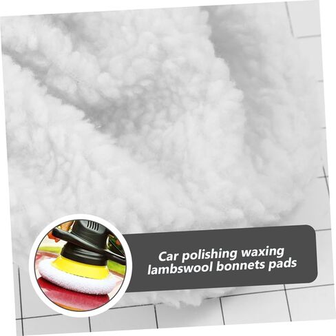 Alipis 5pcs Polishing Bonnets Pads Wax Applicator for Car Detailing White Microfiber Buffing Pad for Scratch Removal and Waxing in Saudi Arabia