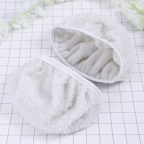 Alipis 5pcs Polishing Bonnets Pads Wax Applicator for Car Detailing White Microfiber Buffing Pad for Scratch Removal and Waxing in Saudi Arabia