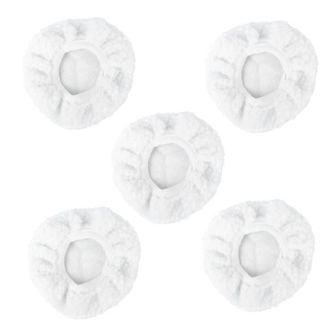 Alipis 5pcs Polishing Bonnets Pads Wax Applicator for Car Detailing White Microfiber Buffing Pad for Scratch Removal and Waxing in Saudi Arabia
