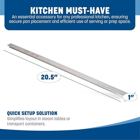 منتجات Carlisle FoodService Products Durapan الفولاذ المقاوم للصدأ 20.5 بوصة محول طاولة بخار فندق عموم محول بار للمطابخ التجارية والبوفيهات، فضي in Saudi Arabia