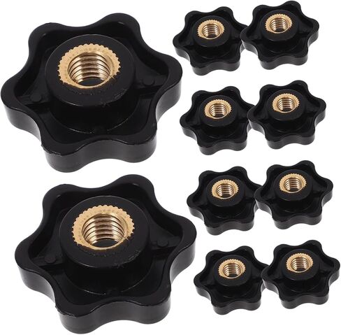 OUNONA 10pcs Plastic Adjustable Knob Ergonomic Grip Handle Nut for Machinery Wear-Resistant Thumb Knob Design for Woodworking and Electronics in Saudi Arabia