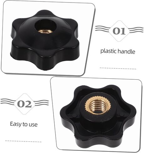 OUNONA 10pcs Plastic Adjustable Knob Ergonomic Grip Handle Nut for Machinery Wear-Resistant Thumb Knob Design for Woodworking and Electronics in Saudi Arabia