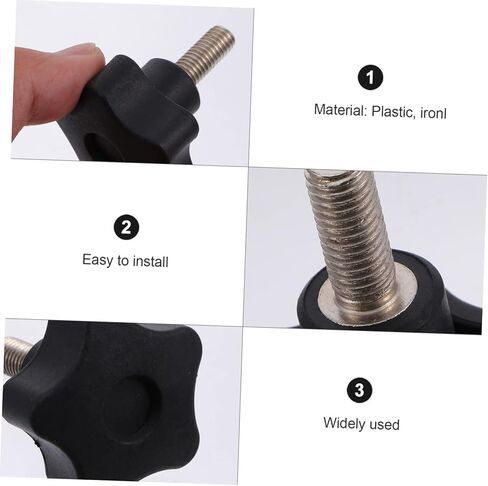 10pcs Plum Blossom Rubber Head Nut Assorted Screw Knobs Clamping Tightening Screw for Machinery Latche in Saudi Arabia