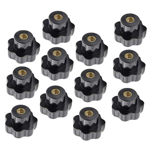 12pcs Plum Blossom Thumb Nut Knurled Knobs Brushed Copper Core Ergonomic Grip for Equipment in Saudi Arabia