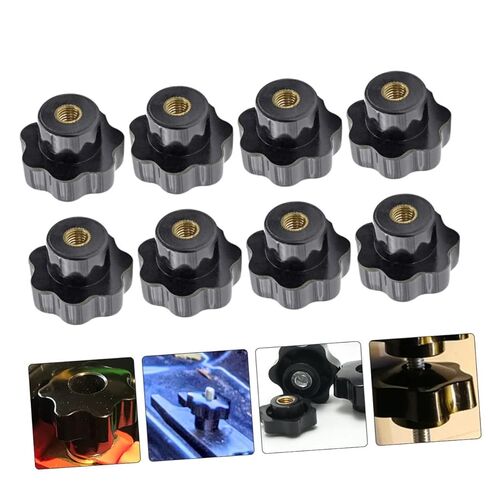 12pcs Plum Blossom Thumb Nut Knurled Knobs Brushed Copper Core Ergonomic Grip for Equipment in Saudi Arabia