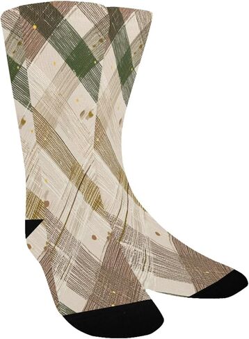 جوارب بنية منقوشة بتصميم ترابي للمشي لمسافات طويلة - جوارب شتوية حرارية سميكة دافئة للأولاد والبنات للمدرسة، والارتداء اليومي والأنشطة الخارجية in Kuwait