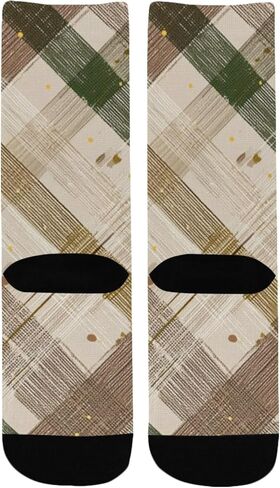 جوارب بنية منقوشة بتصميم ترابي للمشي لمسافات طويلة - جوارب شتوية حرارية سميكة دافئة للأولاد والبنات للمدرسة، والارتداء اليومي والأنشطة الخارجية in Kuwait