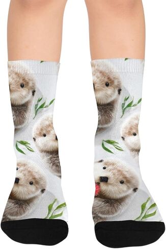 جوارب لطيفة للتنزه سيرًا على الأقدام بطبعة قضاعة نعسان - جوارب شتوية حرارية سميكة دافئة للأولاد والبنات للمدرسة، والارتداء اليومي والأنشطة الخارجية in Kuwait