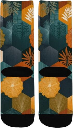 جوارب المشي لمسافات طويلة بطباعة نباتية قديمة - جوارب شتوية حرارية سميكة دافئة للأطفال الصغار للأولاد والبنات للمدرسة، والارتداء اليومي والأنشطة الخارجية in Kuwait