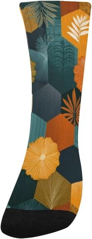 جوارب المشي لمسافات طويلة بطباعة نباتية قديمة - جوارب شتوية حرارية سميكة دافئة للأطفال الصغار للأولاد والبنات للمدرسة، والارتداء اليومي والأنشطة الخارجية in Kuwait